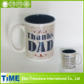 Taza de cerámica del día del padre dentro del negro (CM612079)